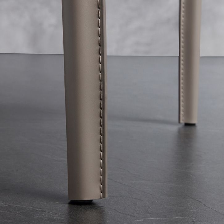 Modern Style Leather Dining Side Chair Wingback Side Armless Chair for Restaurant Use