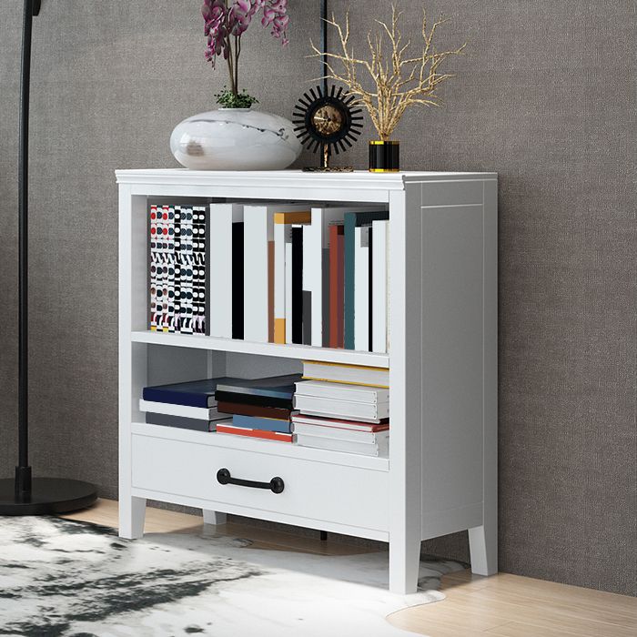 Contemporary Standard Bookcase Closed Back Wooden Bookshelf with Shelves