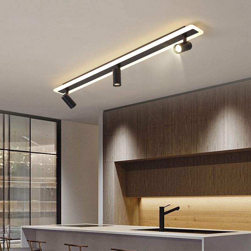 LED Ceiling Track Lighting Led Track Lighting Linear Flush Mount Ceiling Light with Spotlight for Shopping Mall or Cloth Shop