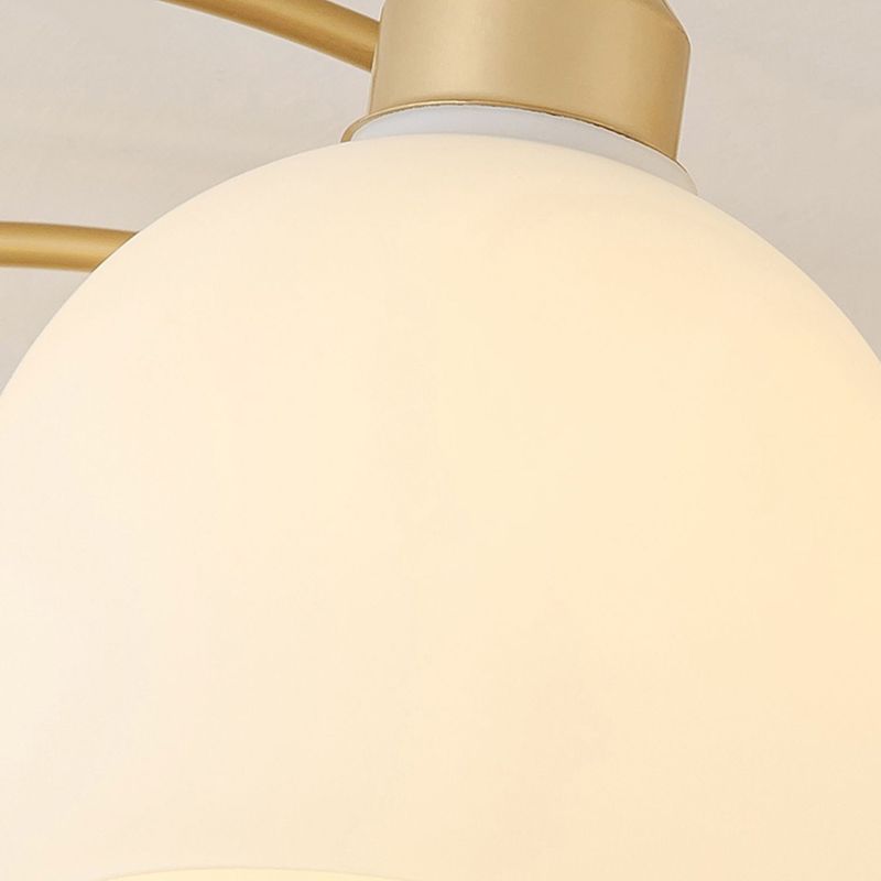 Modern Simple Ceiling Light Ball Shape Shade Iron Ceiling Lamp for Bedroom
