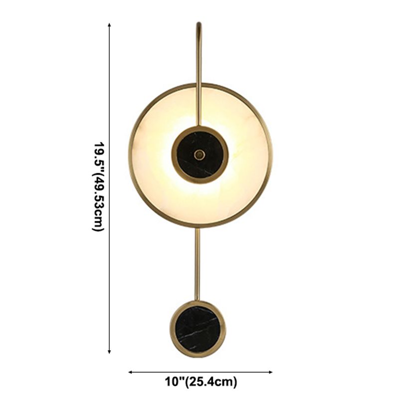 Black and Gold Wall Sconce Poconce Postmodern Marble LED Wall Montated Light per camera da letto