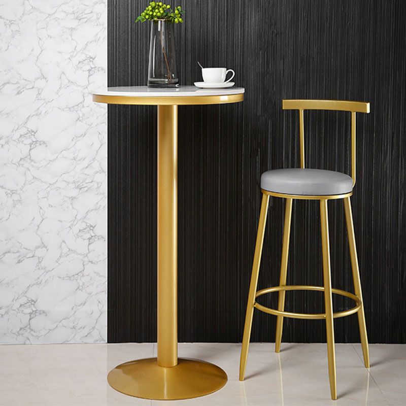 Nordic Style Upholstered Fabric Stools Armless Round Barstools for Home