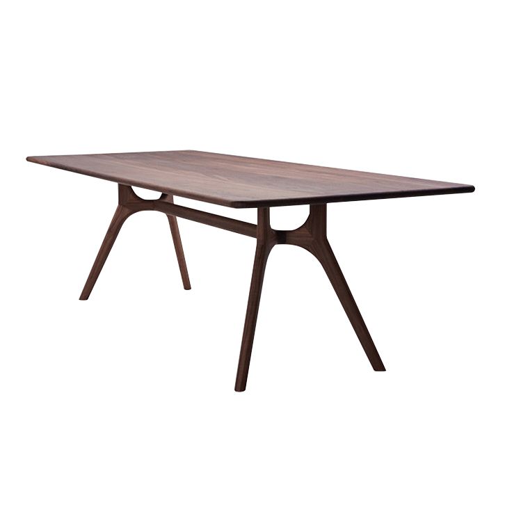 Rettangolo 4 gambe tavolo da pranzo casual tavolo in legno fisso tavolo fisso di legno massiccio