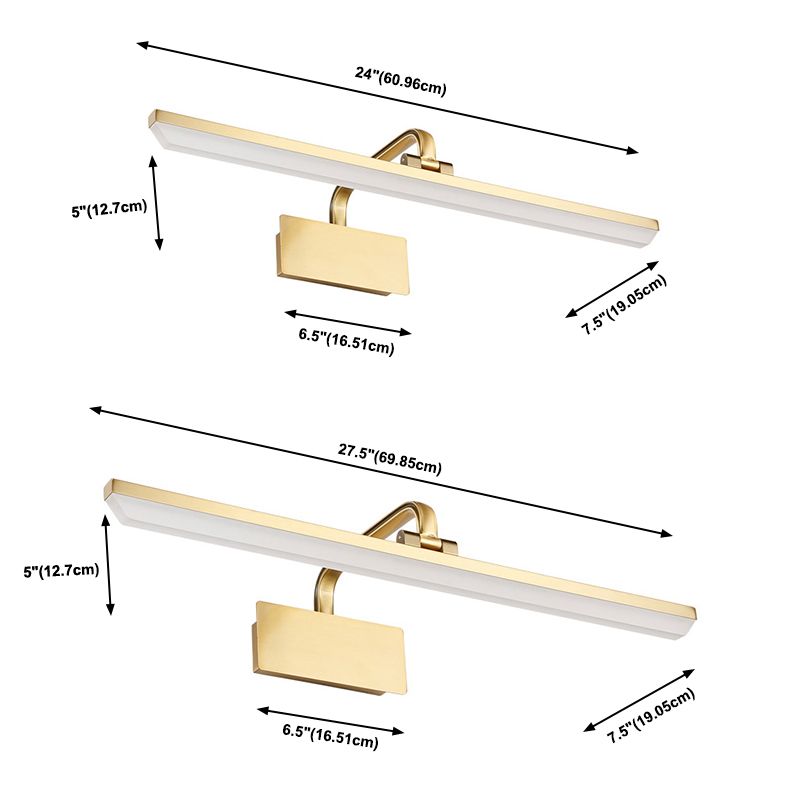 Minimalismo posmoderno Luz de tocador de pared para baño