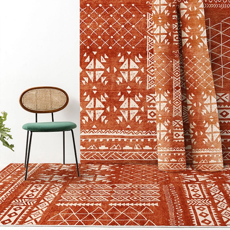 Retro Indian Style Teppich Multi-Farb geometrischer Teppichtierfreundlicher Anti-Schlupf-Fleckenfest-Teppich für die Dekoration zu Hause