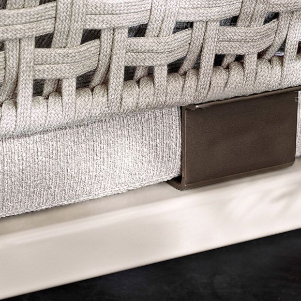 Tropical Patio Sofa Fade Resistant Metal Outdoor Patio Sofa with Cushions