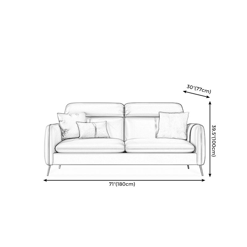 Faux Leather Modern Sofa 30"W Sofa with Storage for Living Room