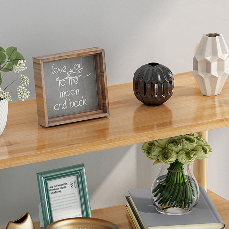 Modern Style Bookshelf Open Back Artificial Wood Bookcase for Office