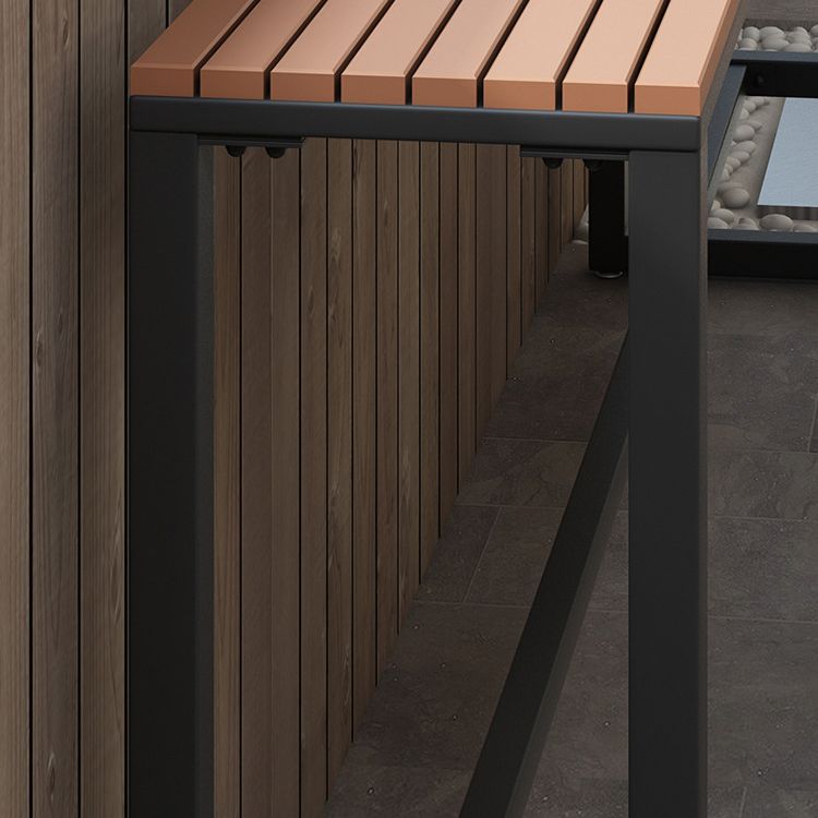 1/2/5 Pieces Modern Bar Table Set Rectangle Plastic Wood Counter Table with High Stools