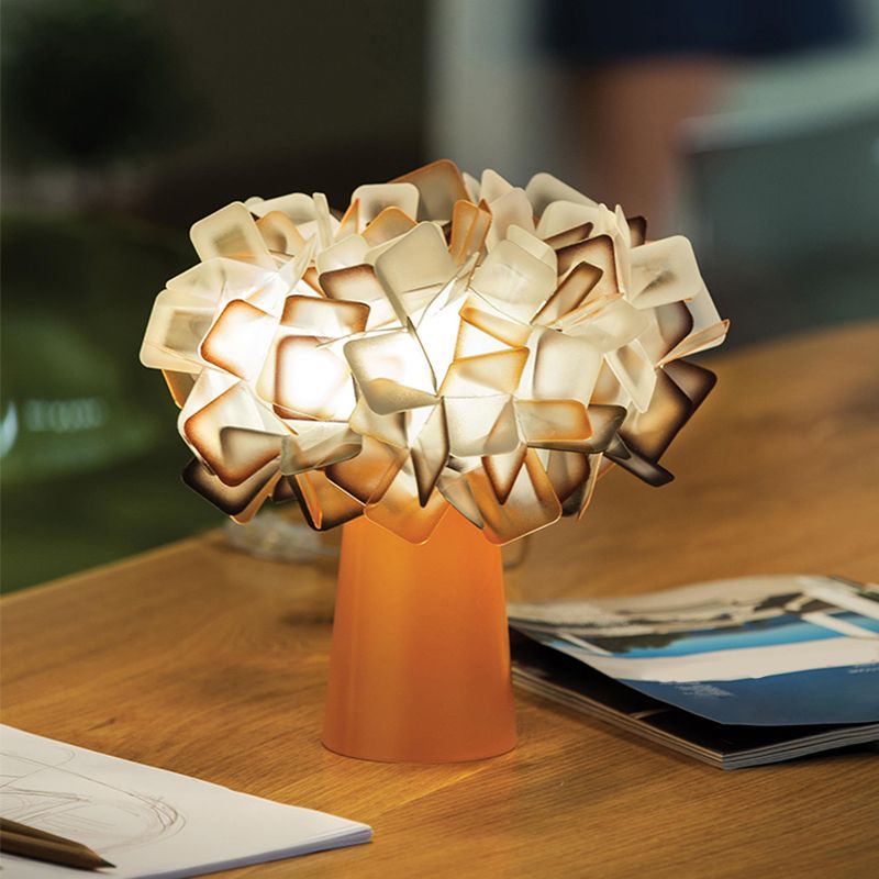 Origami Flower Metal Night Lamp Decorative LED Accent Table Light for Living Room