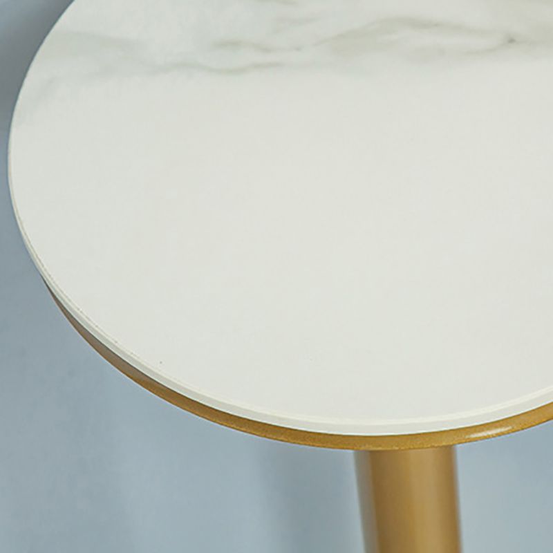 Industrial Style 41.3"H Bar Table Faux Marble White Top Specialty Bistro Table