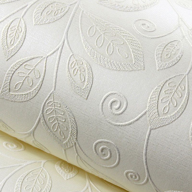 Entwined Leaves Wall Decor for Guest Room Garden Wallpaper Roll, Non-Pasted, 57.1 sq ft.