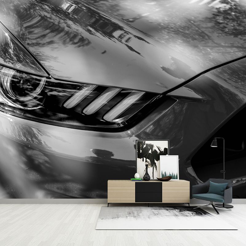 Modern Car Transportation Wall Covering for Living Room, Custom Size Available