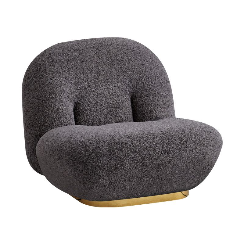 Wool Armless Chair 31.49" L x 27.55" W x 26.77" H Swivel Chair for Living Room