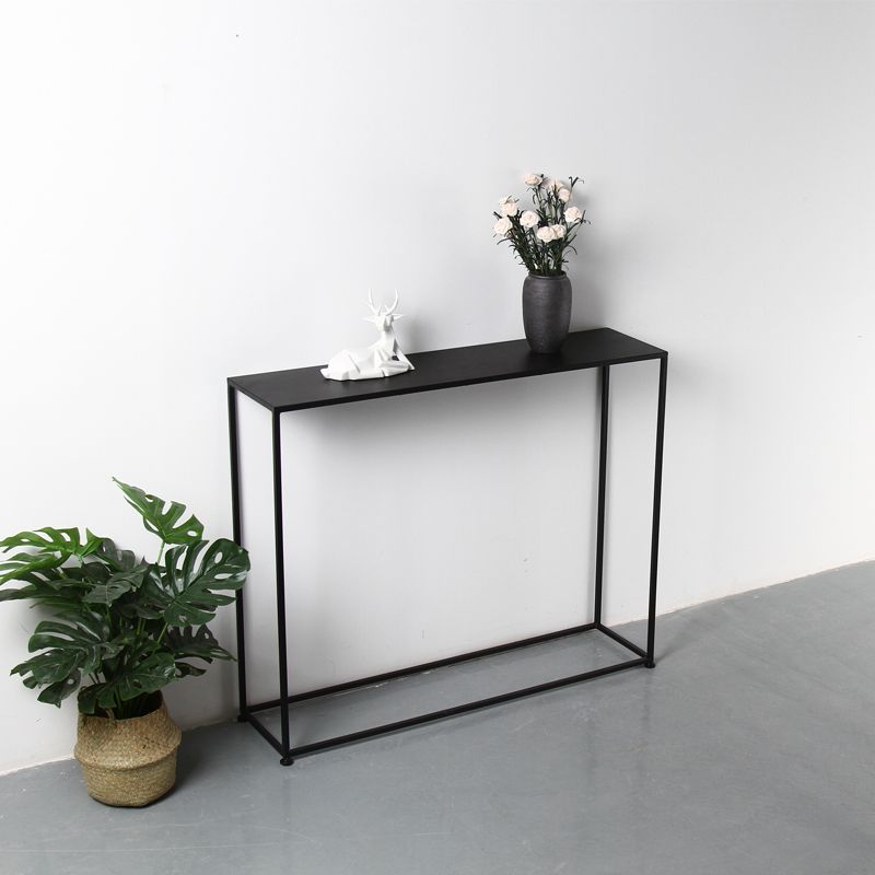 31.5" Tall Modern Console Table Iron Accent Table with 1 Shelf