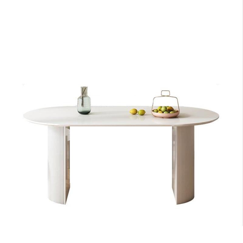 Dining Room Dinner Kitchen Table Double Pedestal Stone Dining Table
