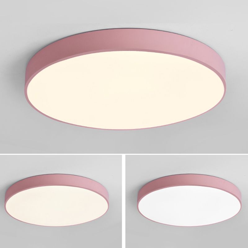 Lámpara de techo empotrada de estilo nórdico moderno, macarrón colorido para sala de estar de niños