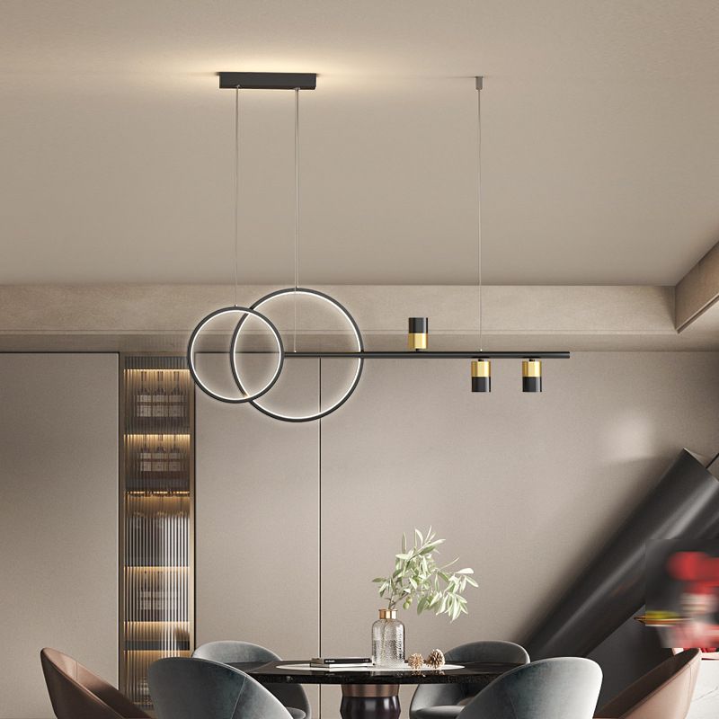 Modern Style Round Shape Island Pendants Metal Pendant Lights for Dining Room