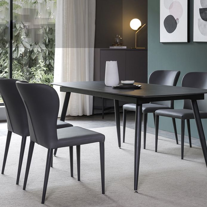 Faux Leather Kitchen Dining Chairs Wingback Parsons Dining Chairs