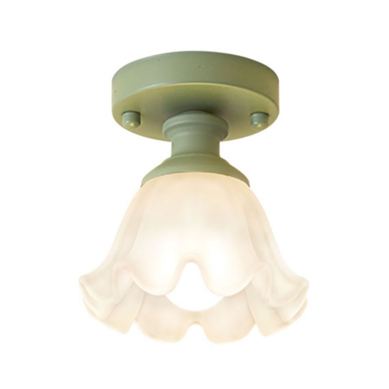 Nordic 1 Light Ceiling Light Glass Flush Mount Ceiling Light Fixture for Bedroom