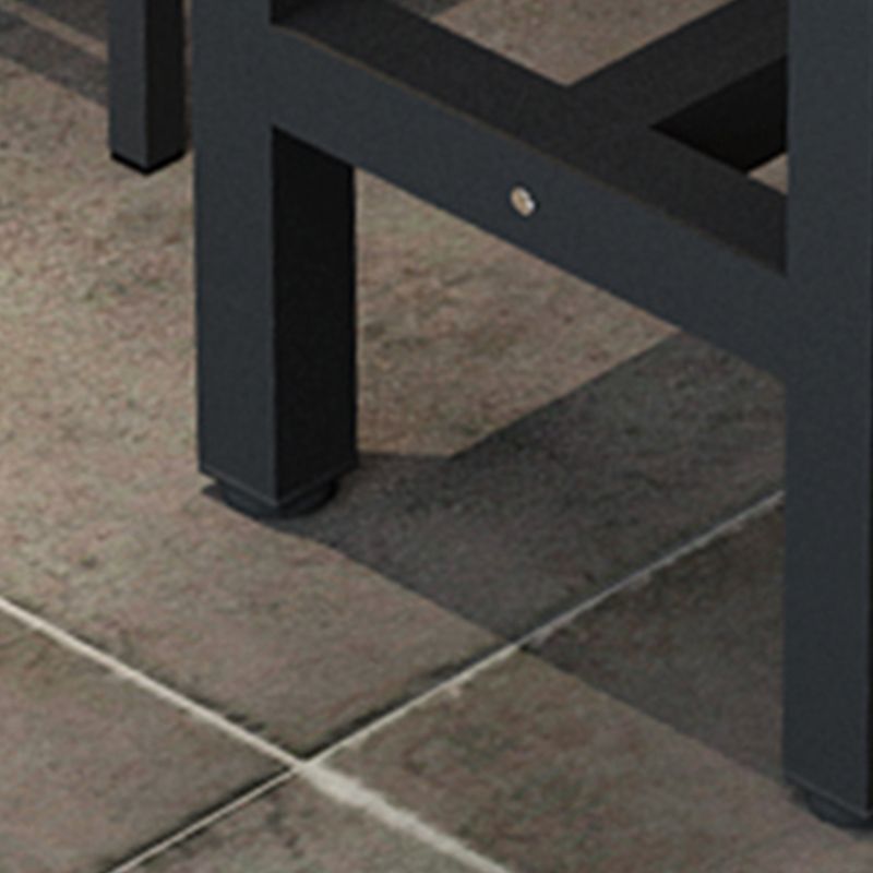 Contemporary Brown Wood Bar Table with Metal Trestle for Home