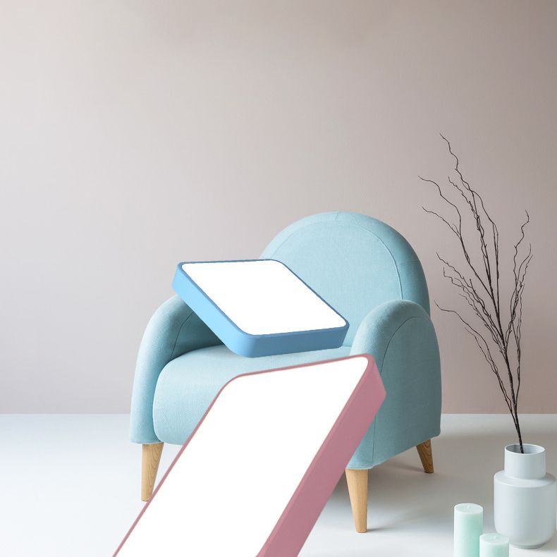 Lámpara de techo empotrada de acrílico de estilo moderno, luces geométricas de montaje empotrado de 1 luz