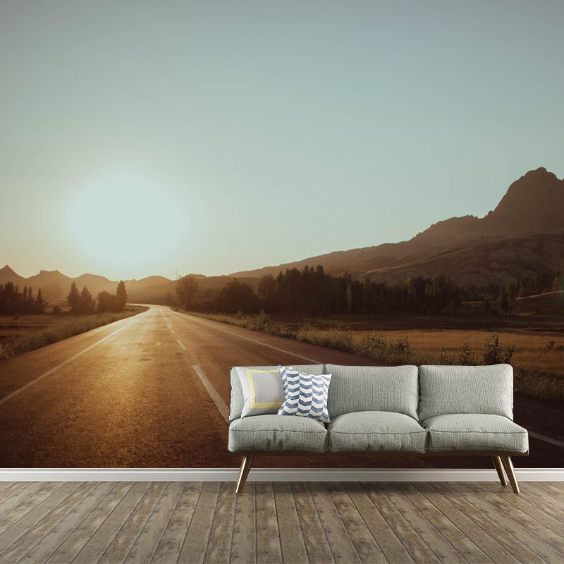 Customized Road Wall Mural Eco-friendly Wallpaper for Guest Room Decoration