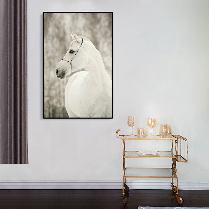 Horse Painting Pastel Color Canvas Wall Art Print Textured, Multiple Sizes Options