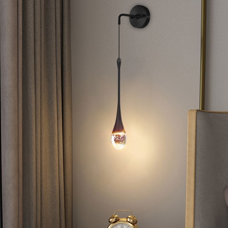 Unique Shape Crystal Wall Light Modern Style 1 Light Wall Mount Light for Bedroom