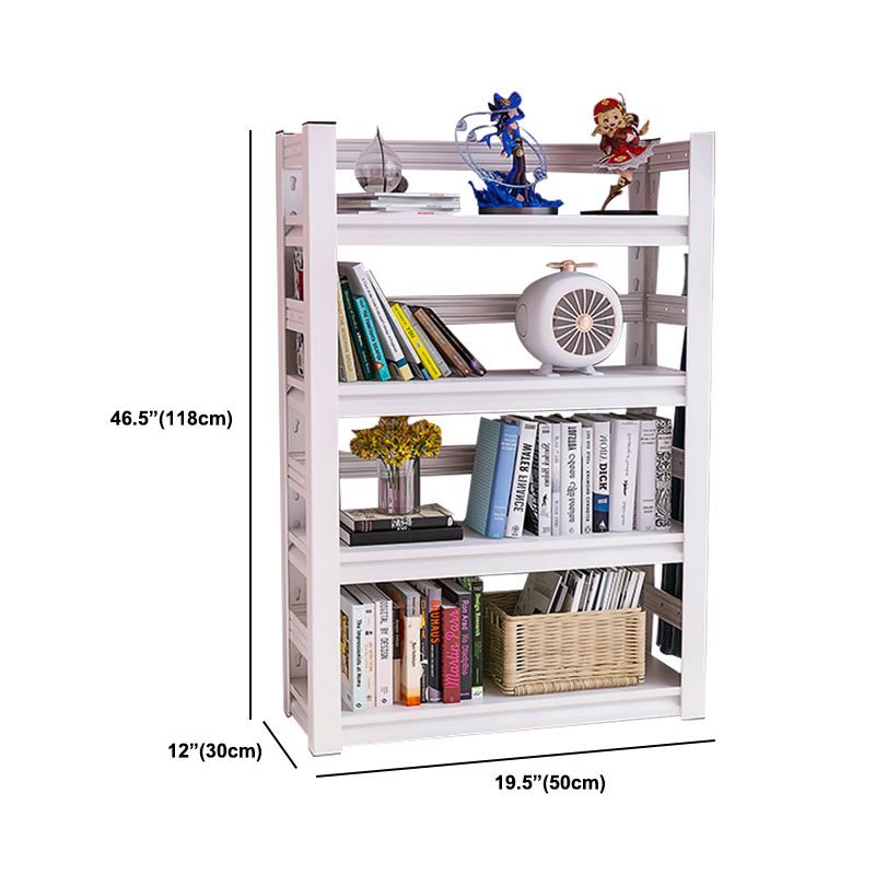 Contemporary Metal Etagere Bookshelf Open Back Home Bookcase
