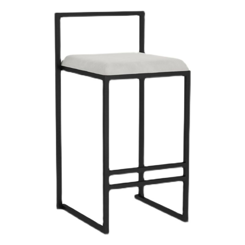 Taburetes de mostrador modernos, taburete de bar interior de madera sin brazos con reposapiés