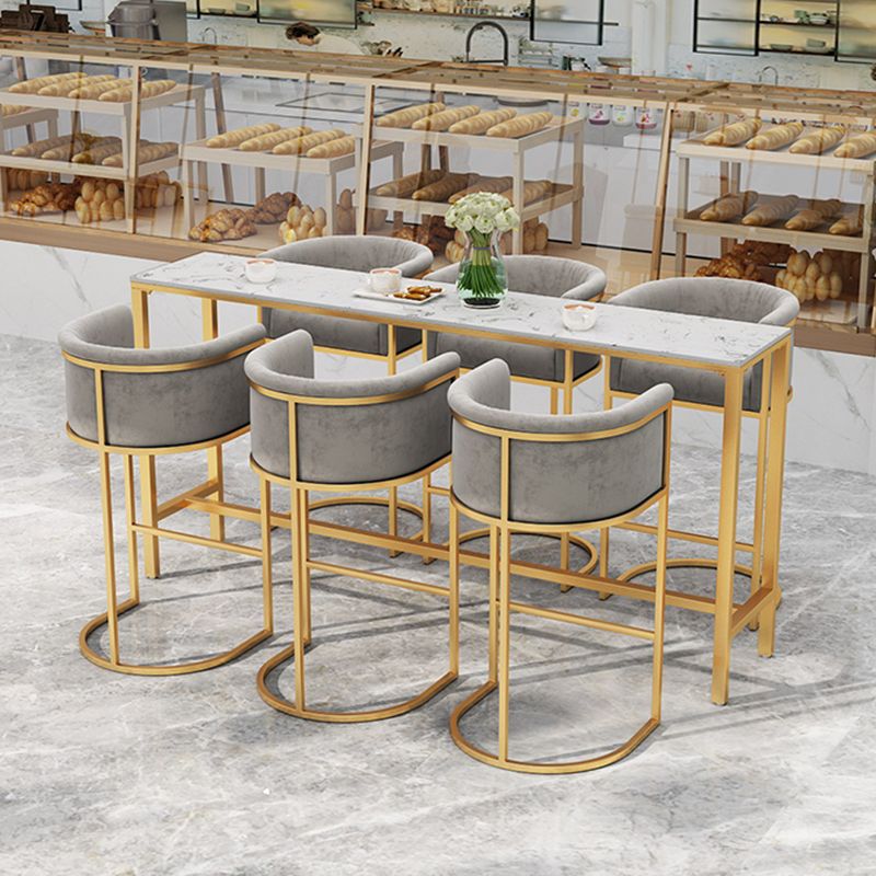 Nordic Style Low Back Bucket Stools for Home Upholstered Fabric Stools