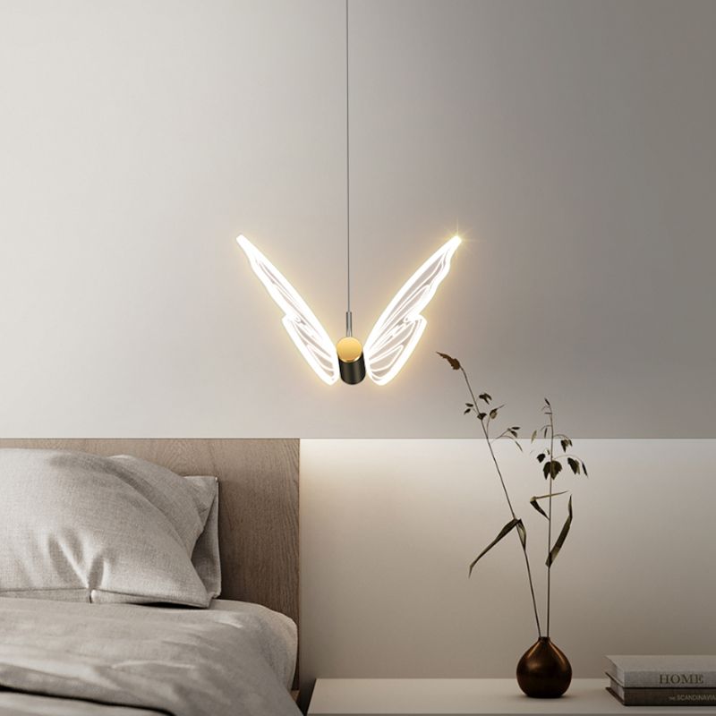 Nordic Style Butterfly Deckenhängung Lampe Metall LED Schlafzimmer Hanging Deckenleuchte