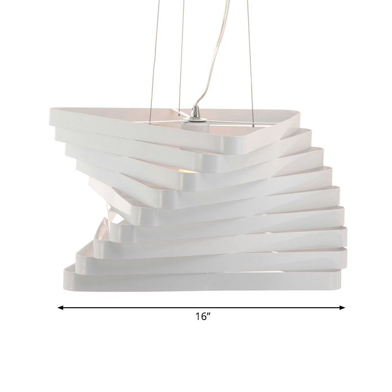 1 bulbe Laser Coupage d'éclairage suspendu de plafond en métal contemporain Lumière en blanc