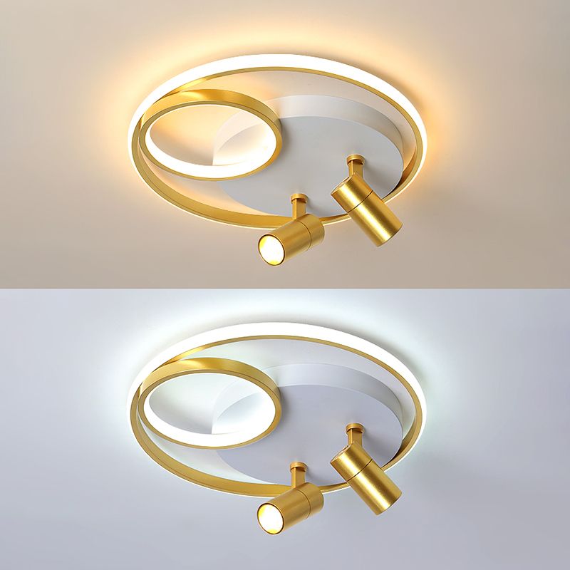 Plafonnier LED contemporain avec luminaire encastré pour magasin de vêtements