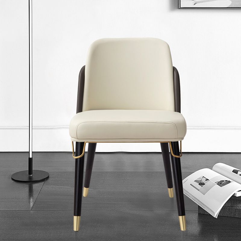 Contemporary Kitchen Dining Side Chair Faux Leather Parson Chair