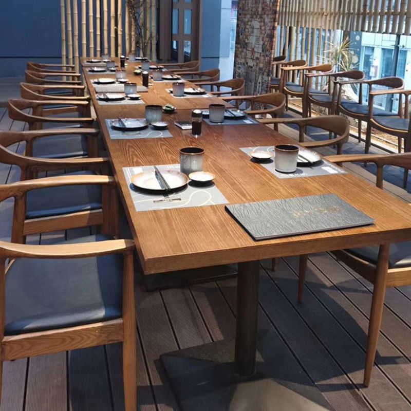 Wood Side Dining Arm Chairs Contemporary Open Back Dining Side Chairs