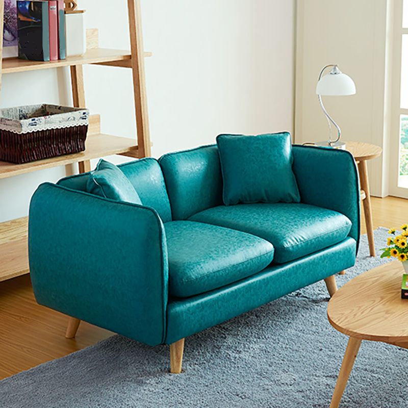 Tuxedo Arm Sofa Nordic 30.31" D x 25.2" H Faux Leather Seating