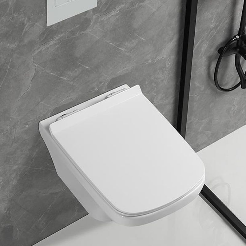 Wall Mount Flush Toilet One-Piece Toilet Contemporary Porcelain Toilet