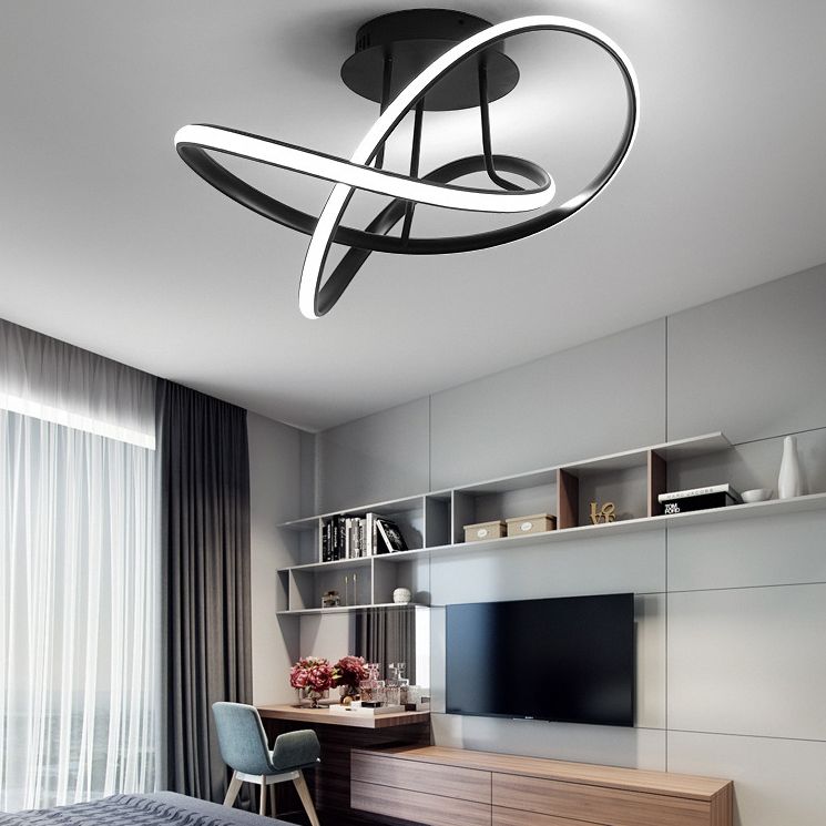 Acrilico a spirale vicino all'illuminazione del soffitto Simple Light Light Sequent'anni