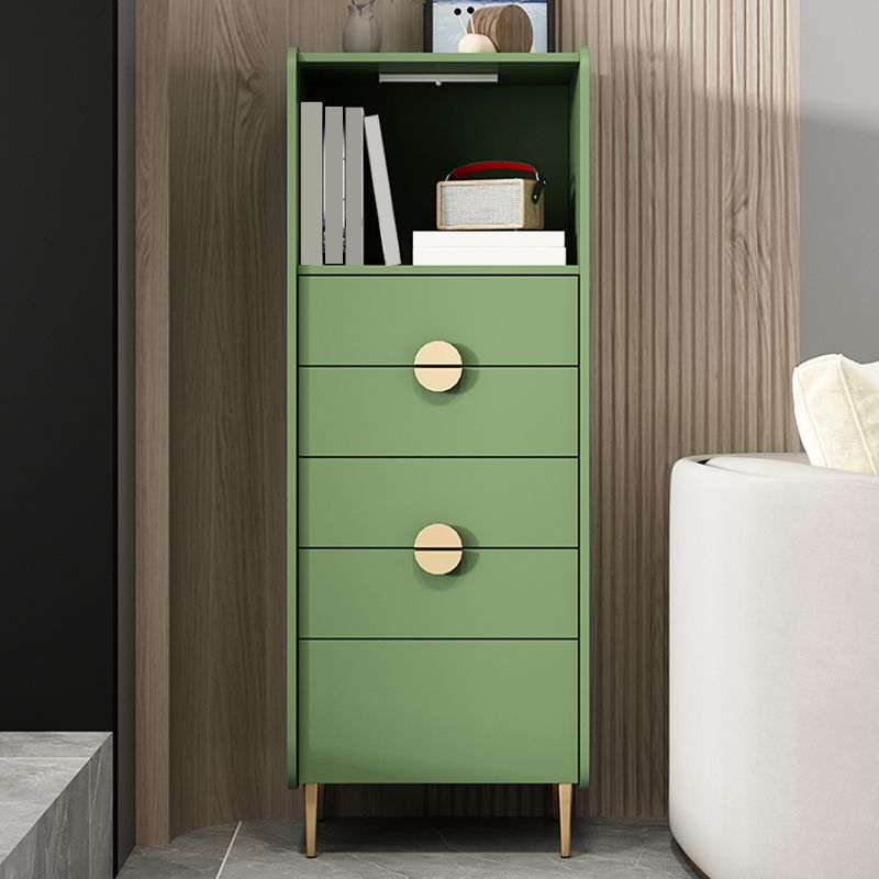 Modern Rectangle Chest Wood Straight Legs Side Cabinet with Drawer