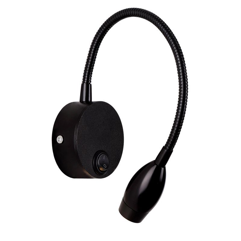 Diseño de manguera ajustable lámpara de lectura LED lámpara de montaje de pared de aluminio moderna con interruptor independiente