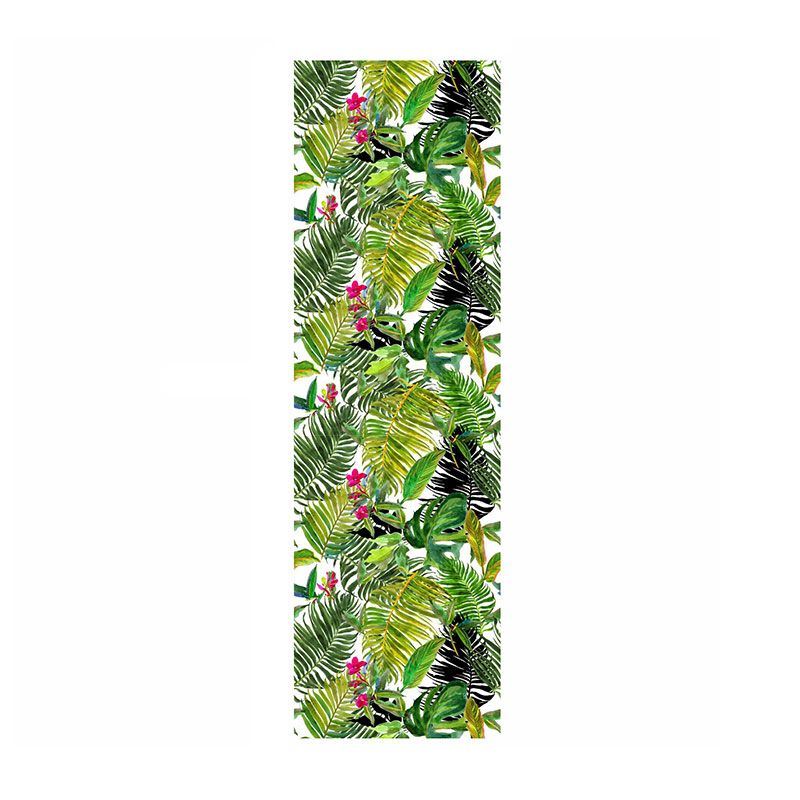 Green and Red Minimalist Wallpaper 29.1 sq ft. Palm Tree Wall Covering for Thai Restaurant