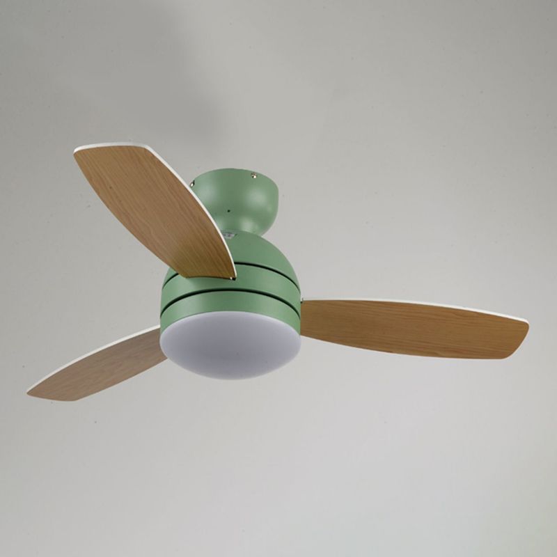 Metal Ceiling Fan Lighting Modern Style 1 Light Ceiling Fan Lamp for Bedroom