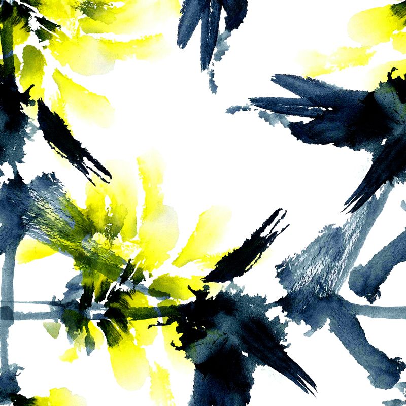 Watercolor Bird and Branch Mural Artistic Washable Bedroom Wall Decor, Custom Made