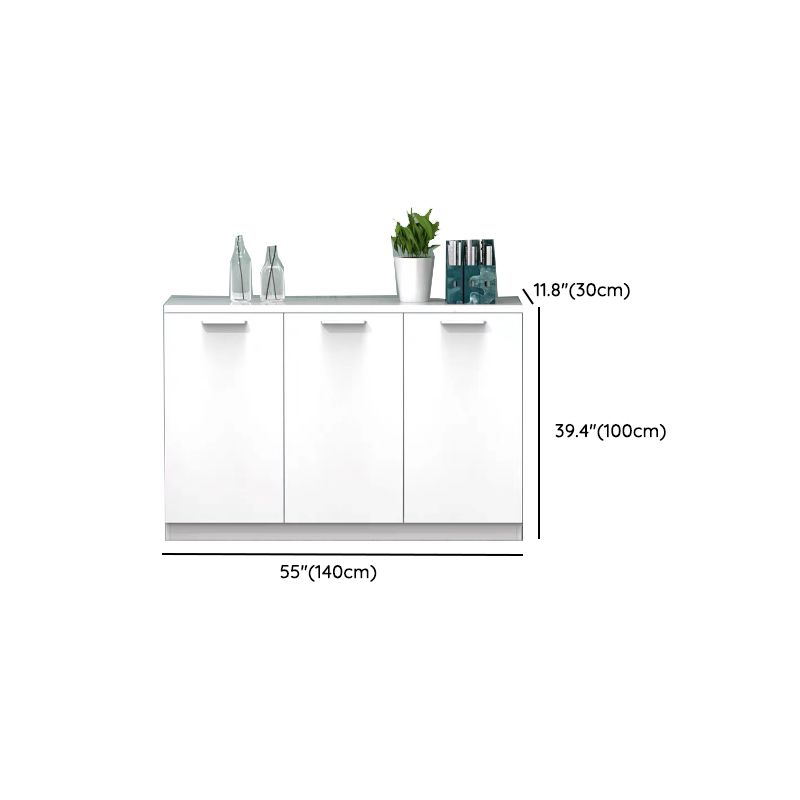 Modern Lateral Filing Cabinet Wooden Frame Key Locking File Cabinet