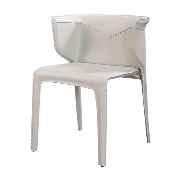 Faux Leather Contemporary Side Chair Matte Finish Home Dining Chair