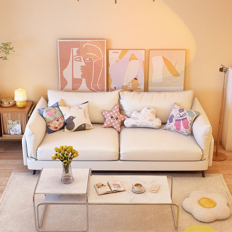 Contemporary Cushions Standard Square Arm Living Room Settee