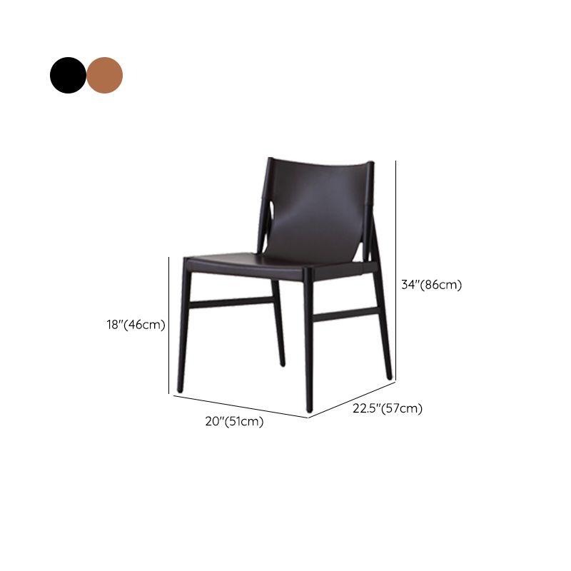 Faux Leather Kitchen Dining Chairs Contemporary Chairs with Wood Base