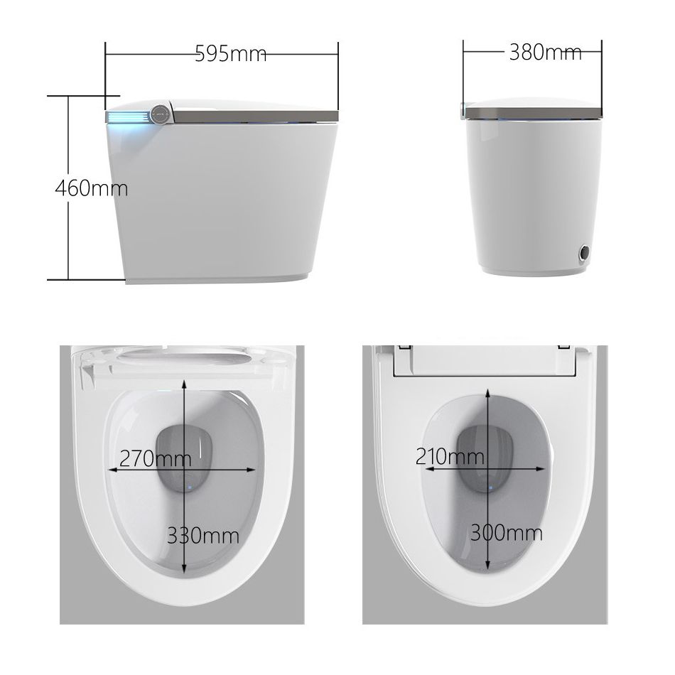 Modern All-In-One Toilet Bowl Siphon Jet Toilet with Soft-Close Seat for Bathroom